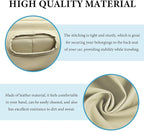 Car Back Seat Organizer, Leather Automotive Rear Seat Couch Cup Holder Expander Tray, Vehicle Cup Holder Tray Holds Snacks Remotes Phones for Truck RV Boat Couch Pillow Bed (Beige) - Image 3