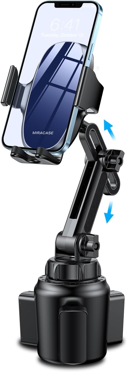 miracase Universal Cup Phone Holder for Car, [Upgraded Version] Adjustable Long Neck Car Cup Holder Phone Mount Cradle Friendly Compatible with iPhone Samsung Google and All Smartphones, Blue by Miracase