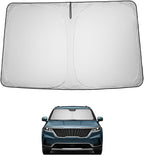 Proadsy Custom Fit 2022-2026 Kia Carnival Windshield Sun Shade, Blocks Heat | 240T Heat Shield, Drops Temp 54°F, Blocks 99% UV, Prevents Dashboard Cracking, Summer Parking & Beach Trips, Easy Twist-Fold by Proadsy