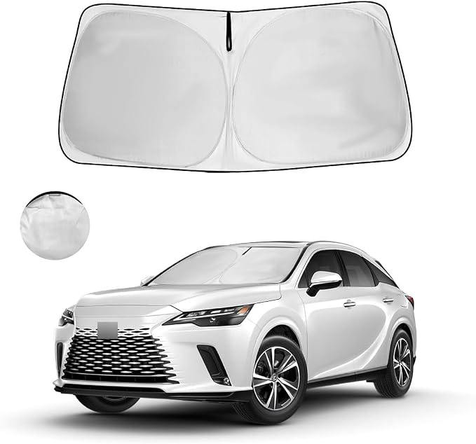 Windshield Sun Shade Car Sunshade Accessories Fit 2026-2022 Lexus NX Series | HOHUIGO Foldable Front Window Shade Fit Lexus NX NX250 NX350 NX350h NX450h+ Sun Visor UV Protector Heat Shield Window Cover by HOHUIGO