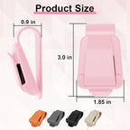 BFXM 2Pcs Sunglass Holder for Car Visor | Sunglasses Visor Clip for Car, Trucks, SUVs (Pink) - Image 2
