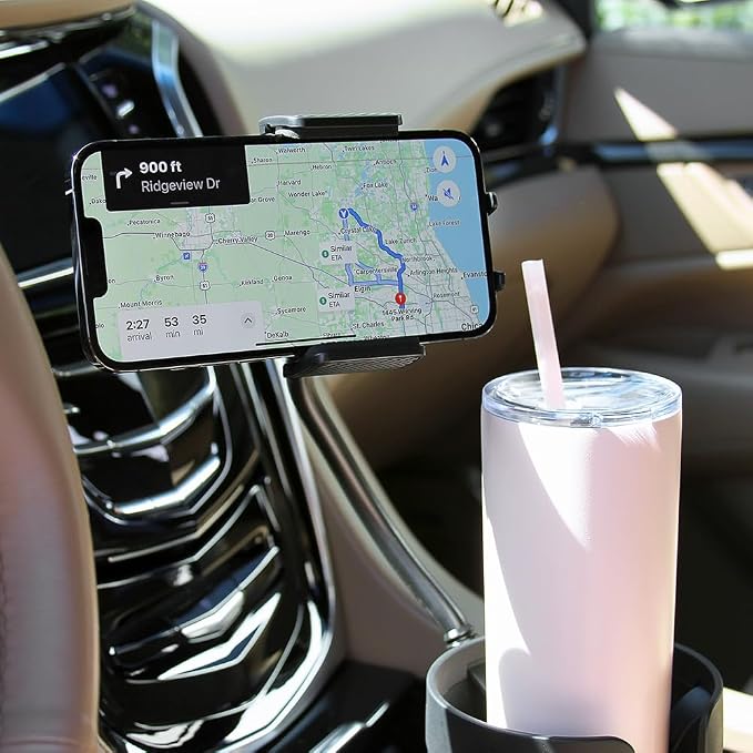 CupCargo Pro – 2-in-1 Car Cup Holder Expander and 360° Phone Mount with Adjustable Base and Flexible Neck, Universal Fit - Image 5