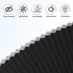 Myshade Arch Window Shades Half Circle Blackout Cellular Shades Cordless No Drill Blinds for Windows Half Moon Honeycomb Fabric No Tools Room Darkening Shades Easy Install (1PCS Black 24" W X 12" H) - Image 6