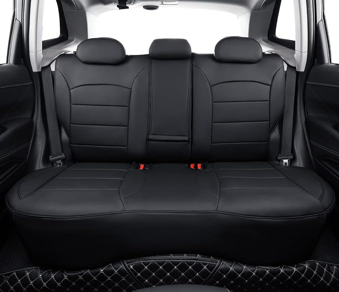 Car Seat Covers for 2009-2013 Subaru Forester,Rear No Armrest,Faux Leather | Full Set Suv Seat Cushion,Easy Installation,Factory Look,Waterproof Car Seat Protector (Black) - Image 2