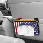Biyejit American Flag Car Tissue Holder, Visor Napkins Box Holder, Tissue Dispenser for Decoration, Suitable for Most Cars - Image 4
