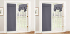 RYB HOME Blackout French Door Curtain - Privacy Thermal Insulated Window Shades for Patio Kitchen Front Entry Back Door Glass Window, Self Adhesive No Drill, 1 Panel, 26" W x 69" L, Grey (Pack of 2) by RYBHOME