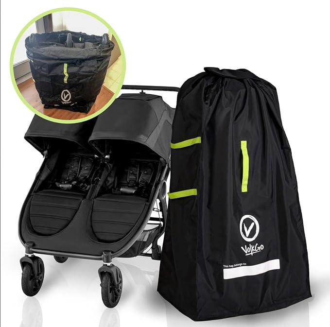 Super Extra Large Stroller Bag for Airplane with Padded Backpack Shoulder Straps, Double Stroller Cover for Air Travel, Jogger & Carrier - Fits All, Gate Check Bag, Waterproof Travel Cover. - Image 2