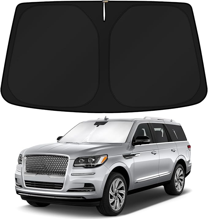 KUST Windshield Sun Shade for 2018-2024 2025 Lincoln Navigator Accessories Custom Fit Sunshade Sun Visor Protector Foldable Blocks UV Rays Keep Your Car Cooler by KUST