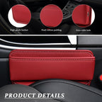 Kewucn Car Seat Gap Organizer, Adjustable Leather Front Seat Gap Filler Storage Box, Multifunctional Auto Console Side Pocket Organizer for Phone Glasses Key Card, Car Accessories (Red) - Image 3