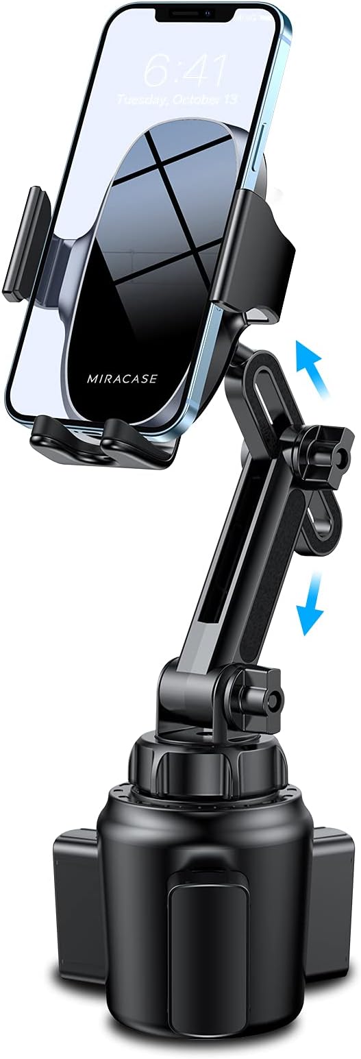Miracase [Upgraded Version] Cup Phone Holder for Car, Universal Adjustable Long Neck Car Phone Mount Cradle Friendly Compatible with iPhone Samsung Google and All 4.0-7.0 inches Smartphones by Miracase