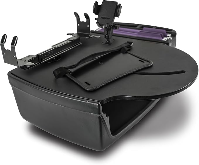 AutoExec AE-RMCD-PI-PM-PS-BT Roadmaster Car Desk for Your Vehicle Workstation and Mobile Office, Black with 400 watt Power Inverter, Phone Mount and Printer Stand | 400 Watt Power Inverter, Phone Mount, Printer Stand, Vehicle Workstation and Mobile Office - Image 3