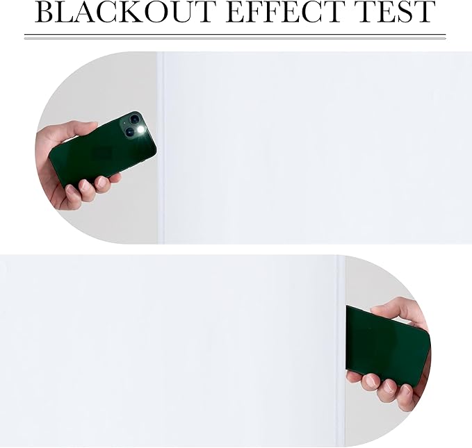 RYB HOME 100% Blackout Door Curtains, French Door Window Cover, Pure White | Self Adhesive, Thermal Insulated, For Office Kitchen Front Entry Front Back Door Glass Window, W30 x L80, 1 Panel - Image 3