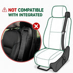 GIANT PANDA 2PCS Front Seat Covers for Chevy Silverado & GMC Sierra 1500 2500 3500 2007-2026 Crew Extended Double Cab Pickup,Custom Fit Chevy & GMC Truck Seat Protectors,Faux Leather (Black&Gray) - Image 7