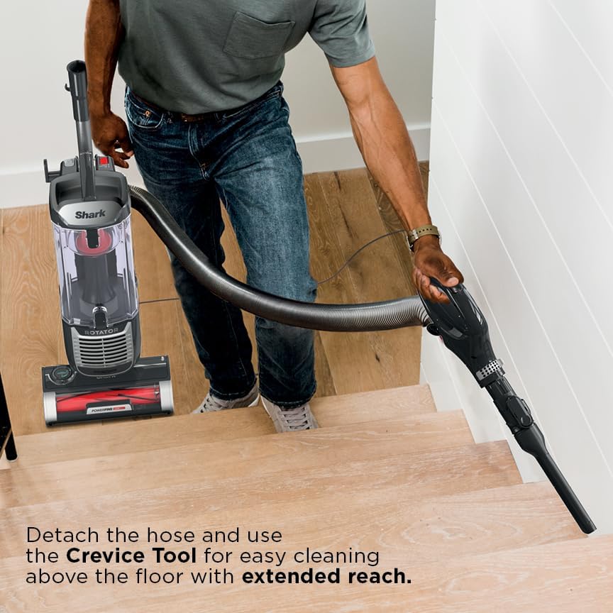 Shark ZU102 Rotator Pet Upright Vacuum with PowerFins HairPro & Odor Neutralizer Technology, Charcoal, 2.9 L Dust Cup - Image 6