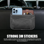 Car Side Pocket Organizer, Car Seat Side Storage Pocket, Pen Phone Holder Tray Pouch Vehicle Seat Gap Filler, PU Leather Car Seat Side Pocket Organizer for Auto Door Window Console (Black) - Image 5