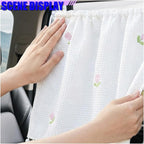 Cute Car Window Shades, 27" x 20" Automotive Side Window Privacy Curtains with Suction Cup, Sun Blackout UV Protection Car Camping Windows Screen Shades for Baby, Pet (Tulips) - Image 5