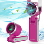 PlayHot Portable Handheld Turbo Fan, Travel Essentials, Gifts for Women/Men | 5-Speed, Up to 12H, 10m/s Airflow, USB-C Rechargeable, LED Display, 3-in-1 Foldable Personal Fan for Cruise, Beach, Vacation by PlayHot-CoolSummer