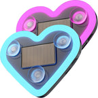 Car LED Ambient Light - Solar-Powered Heart-Shaped LED Neon Light, Wiring Free, Switchable Modes, Romantic Mood Decoration, Interior Atmosphere Lamps for Car (MHD - Pink+Ice Blue) by fccairms