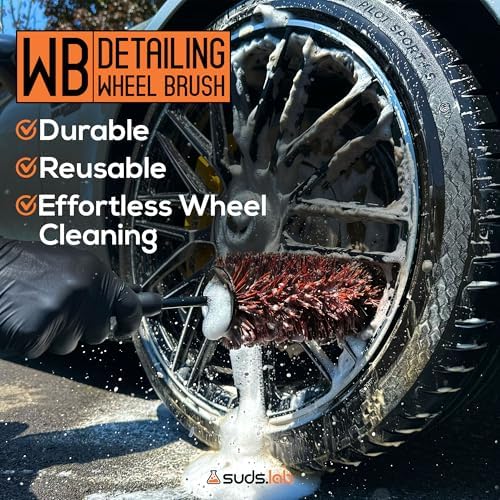 Suds Lab WB Premium Detailing Wheel Brush, Ultra-Soft, 17.7", All Vehicles - Image 5