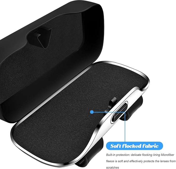 Sunglasses Holder for Car Sun Visor, Convenient Vehicle Visor Eyeglasses Organizer Case, Automotive Interior Glasses Hanger Protective Storage Box, Universal for Vehicles (Gray) - Image 4