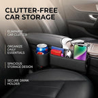 2-Pack Car Seat Gap Filler Organizer with Cup Holder - Premium Leather - Universal Fit - Keeps Phone/Wallets/Keys/Cans Organized (Driver & Passenger Side) - Image 4