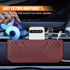Car Seat Side Pocket Organizer, Multifunctional Mini Console Storage Bag for Phone, Keys, Sunglass, Wallet, PU Leather Tray Pouch Car Organizer Accessories for Seat, Door, Window, Console (Red) - Image 4