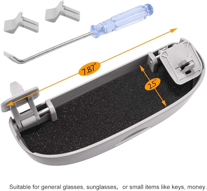 Thenice Sunglasses Storage Box for Honda Civic Accord CRV HRV Camry | Grab handle replacement, glasses case, easy to access, maximize space, easy to install, black color - Image 2
