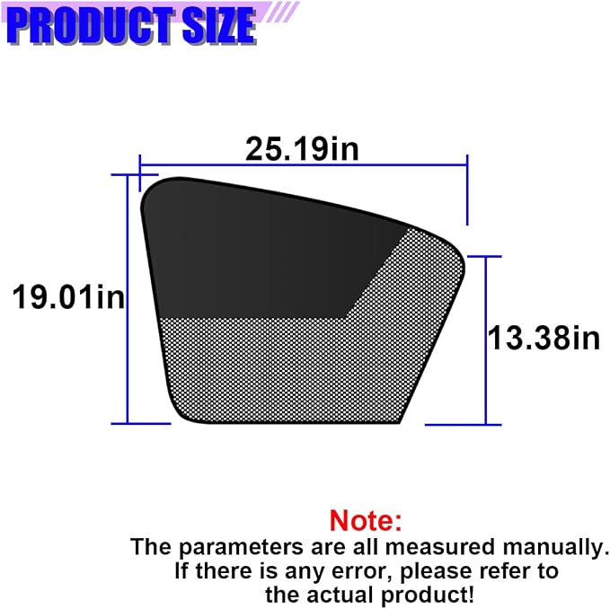 2PCS Magnetic Car Front Window Sun Shade, Block Light & Privacy Protection Curtains, Universal Vehicle Side Window Cover for Camping, Breastfeeding, Taking a Nap, Changing Clothes(B) - Image 2