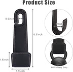 2-Pack Car Headrest Hooks, 1.1-Inch Wide Purse Hangers, Black | Microfiber leather hooks with built-in metal cores keep purses, groceries and backpacks organized and within reach - Image 6