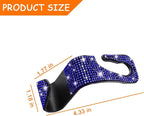 Mandark 4PCS Rhinestone Headrest Hooks for Bags and Umbrellas, Blue | ABS construction with rhinestones, half-open installation, holds bags and umbrellas, fits many seat posts - Image 2