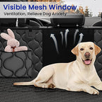 pettycare Dog Car Seat Cover for Back Seat - Hard Bottom Supports 400lbs, with Mesh Window & Non-Slip Bottom, for SUV & Truck (Black) - Image 5