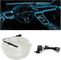 EL Wire Car Interior LED Strips Lights, 16FT 5V USB Auto Neon Light Strip, Electroluminescent Vehicle Interior Ambient Lighting Decor Accessories, Universal for RV, SUV, Truck (Blue) by KHGUZ