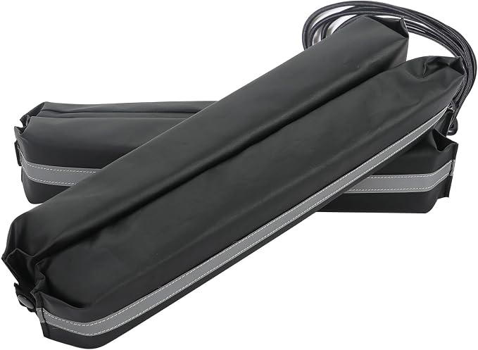 Winunite Removable Magnetic Car Door Dent Protector Black(Pack of 4) | PU leather, 3 powerful magnets, 2.5 inch thickness, night reflective strips, 2.5M elastic strap, storage bag included - Image 5