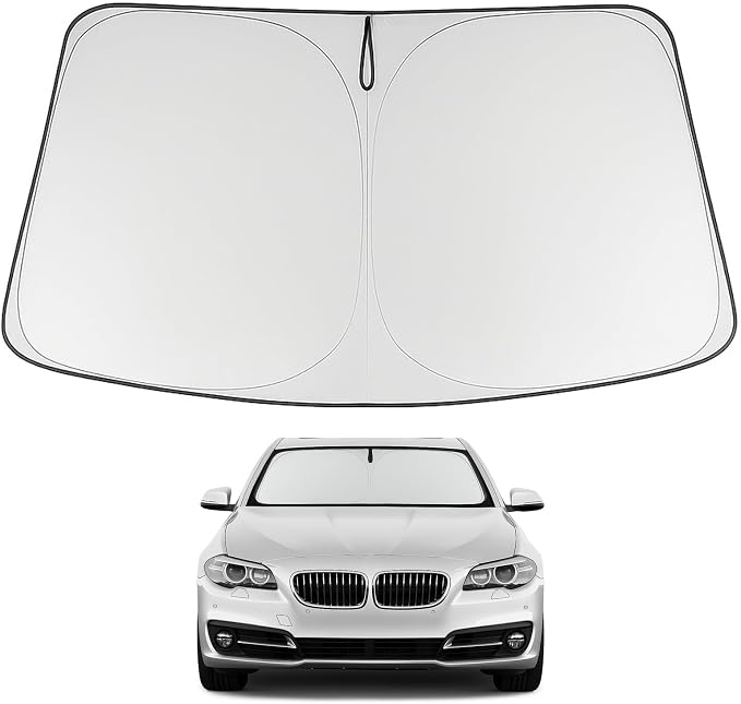 Proadsy Custom Fit 2011-2016 BMW 5 Series Windshield Sun Shade, Blocks Heat | 240T Heat Shield, Drops Temp 54°F, Blocks 99% UV, Prevents Dashboard Cracking, Summer Parking & Beach Trips, Easy Twist-Fold by Proadsy