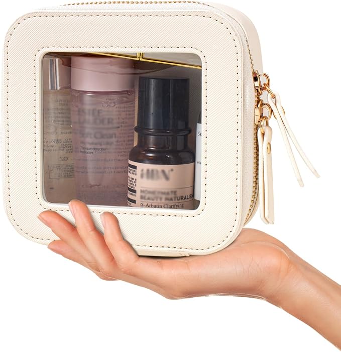 Travel Clear Makeup Bag Set, TSA Approved Cosmetic Bag Case with Zipper Portable Makeup Pouch Toiletry Bag Traveling Cosmetic Organizer Storage Bag Car Organizer Car Essentials - Image 7