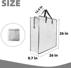 9 Pack Clear Storage Bags with Zipper and Handles, Blanket Bags For Closet Storage, Moving and Packing Supplies for College, Underbed Storage Organizer for Clothes Pillow Bedding Christmas Wreath - Image 2