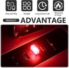 4 PCS USB LED Car Interior Ambient Lighting Kit, Portable Plug-in Atmosphere Lamp Decor Night Light, Universal Vehicle Interior Accessories for Most Cars (Red) - Image 7