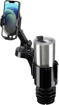 JOYTUTUS Cup Holder Phone Mount for Car, Car Cellphone Large Adapter Long Arm with 360 Degree Rotation, Compatible iPhone, Samsung & All Smartphones,Black,1 Pack by JoyTutus