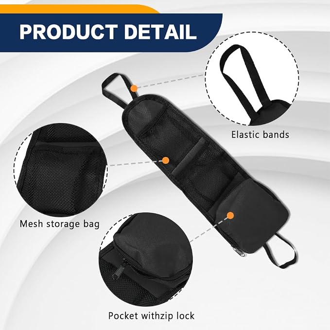 2PS Car Seat Side Organizer, Auto Seat Storage Hanging Bag, Multifunctional Vehicle Mesh Pocket Hold, Car Accessories Car Organizer Can Hold Phone, Wallet, Glasses for Most Cars - Image 4