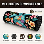 Car Trunk Mat for SUV, 31"x47" Colorful Floral Turtle Cargo Liner Protector | All Weather Universal Cargo Liners for Dogs, Car Accessory for SUVs/Sedan/Wagons, Durable Non-Slip Washable Rear Cargo Mat - Image 3