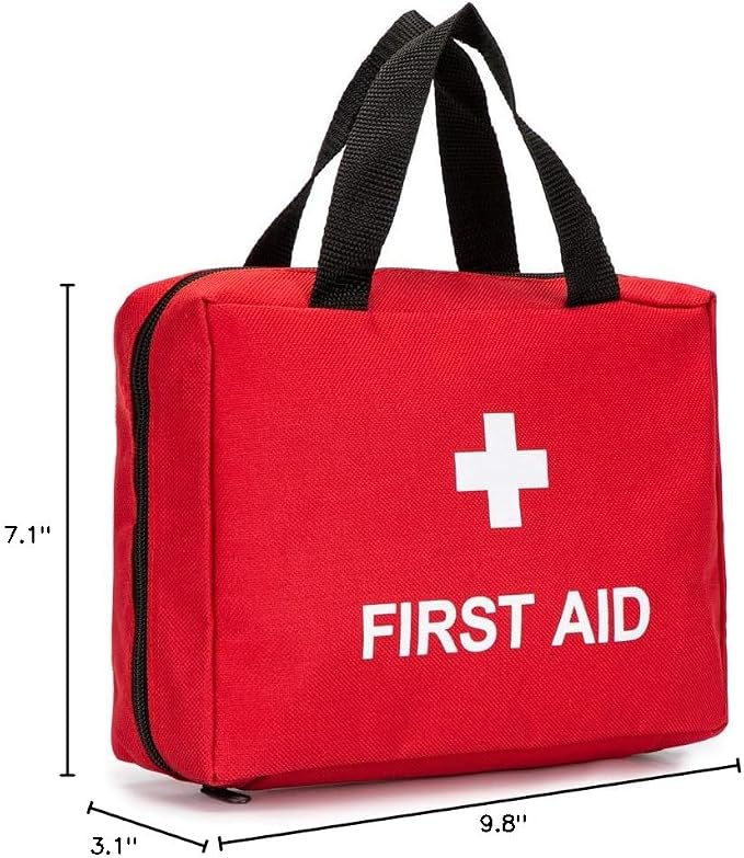 Red First Aid Bag Empty Travel Rescue Pouch First Responder Storage Medicine Emergency Bag for Car Home Office Kitchen Sport Outdoors (Green) - Image 9
