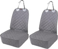 HONEST OUTFITTERS Dog Car Seat Cover 2 Pack, Waterproof Front Seat Car Cover for Cars, Trucks, and Suvs, Pet Front Cover for Cars, Nonslip Dog Seat Cover Grey by HONESTOUTFITTERS