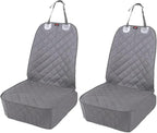 HONEST OUTFITTERS Dog Car Seat Cover 2 Pack, Waterproof Front Seat Car Cover for Cars, Trucks, and Suvs, Pet Front Cover for Cars, Nonslip Dog Seat Cover Grey by HONESTOUTFITTERS
