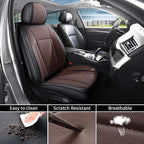 Front Seat Covers Custom Fit for Kia Soul 2009-2026,Black&Brown | Luxury Faux Leather, Waterproof, Anti-Slip, Airbag Compatible, Breathable, Car Seat Protectors, 1 Row 2 Seats - Image 4