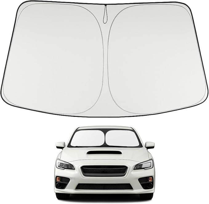 Proadsy Custom Fit 2008-2014 Subaru WRX Windshield Sun Shade, Blocks Heat | 240T Heat Shield, Drops Temp 54°F, Blocks 99% UV, Prevents Dashboard Cracking, Summer Parking & Beach Trips, Easy Twist-Fold by Proadsy