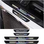 4PCS Car Door Sill Protector, Sport Anti-Slip Vehicle Door Edge Scratch Protection, Self-Adhesive Automotive Entry Guard Decoration Sticker, Universal for SUV RV Truck (Black) by Sandfren
