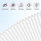 Myshade Arch Window Shades Half Circle Light Filtering Cellular Shades Cordless No Drill Blinds for Windows Half Moon Honeycomb Fabric No Tools Shades Easy Install (1PCS White 36" W X 18" H) - Image 6