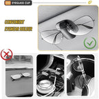 Tumecos Car Glasses Clip Sunglasses Holder Clip Glasses Box Sunglasses Clip Card Glasses Accessory Ticket Card Clip (Black 2) - Image 2