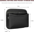Car Seat Side Pocket Organizer, Multifunctional Leather Console Side Storage Pouch with Card Holder, Waterproof Phone & Sunglasses Pocket Bag for Car Door Seat Console (Black) - Image 2