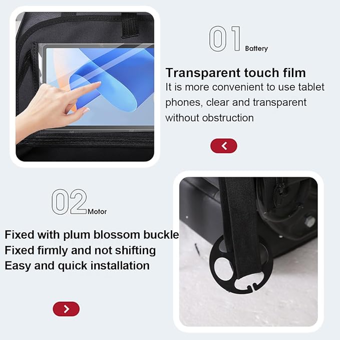 Car Backseat Organizer with Foldable Table Tray, 6 Storage Pocket Vehicle Seat Back Protector Kick Mat with Touch Screen Phone Holder, Auto Seat Organizer for Travel, Universal Fit (Grey) - Image 4